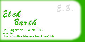 elek barth business card